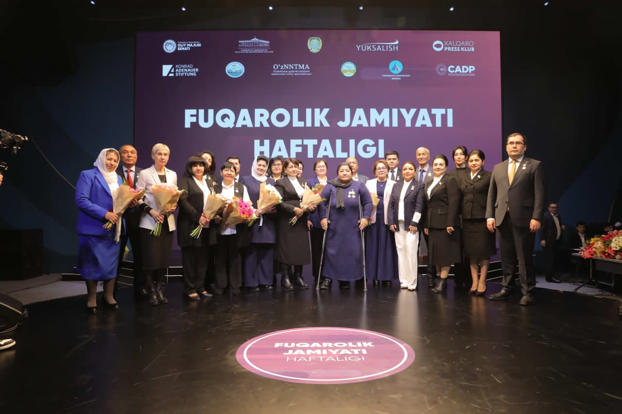 2024 yilning 6 dekabr kuni Toshkent shahridagi “Renessans” kino uyida mamlakatimizda fuqarolar jamiyatini rivojiga munosib hissa qoʻshgan respublika va xorijiy nodavlat notijorat tashkilotlari vakillarini “Fuqarolik jamiyatini rivojlantirishga qoʻshgan hissasi uchun” koʻkrak nishoni bilan taqdirlash marosimi oʻtkazildi.